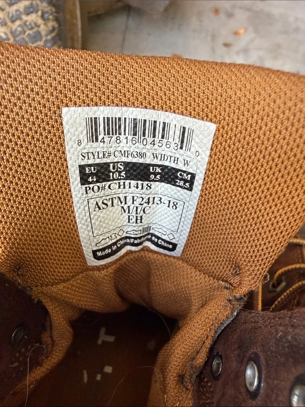 Carhartt Brown Lace-Up Work Boots